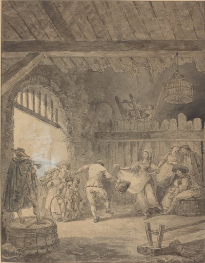 A dança camponesa de Hubert Robert