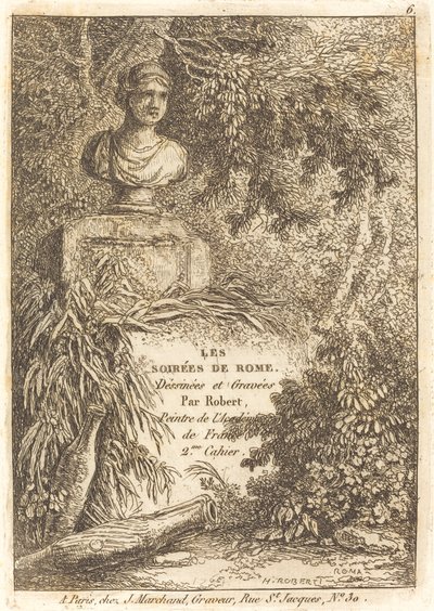 O busto do retrato de Hubert Robert