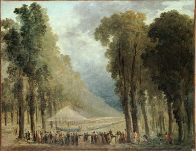 O banquete de soldados de Hubert Robert