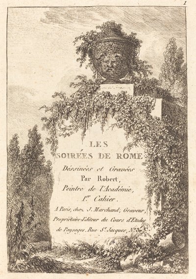 Folha de rosto de Hubert Robert