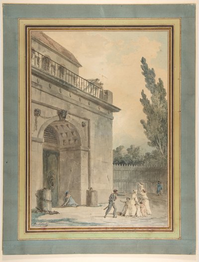 Visitantes a saírem de uma prisão de Hubert Robert