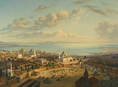 Constantinopla da Torre de Fogo de Beyazit de Hubert Sattler