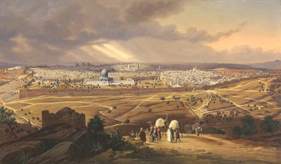 Vista de Jerusalém, 1847 de Hubert Sattler