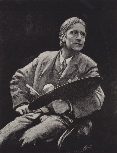 Hubert Herkomer, artista britânico (litho) de Hubert von (after) Herkomer