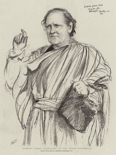 Gurnos Jones, maestro do Eisteddfod galês de Hubert von Herkomer