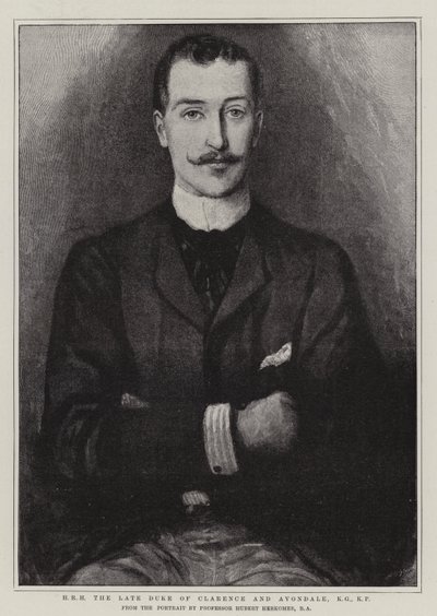 SAR o Duque tardio de Clarence e Avondale, KG, KP de Hubert von Herkomer