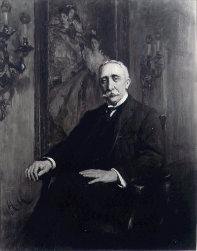 Retrato de Sir Carl Meyer (1851-1922) c.1910 (óleo sobre tela) de Hubert von Herkomer