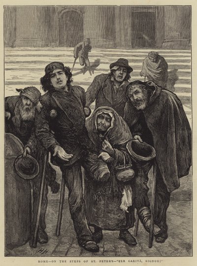 Roma, nas etapas de St Peter, por Carita, Signori de Hubert von Herkomer