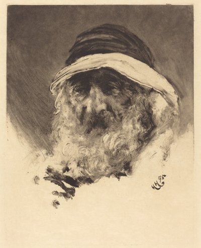 Estudo de uma cabeça árabe de Hubert von Herkomer