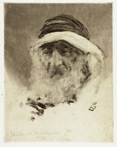 Estudo de uma cabeça árabe de Hubert von Herkomer