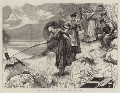 Turistas nos Alpes da Baviera, o eco de Hubert von Herkomer