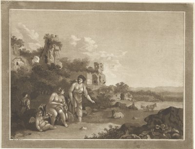 Paisagem com ninfas de Hubertus van Hove