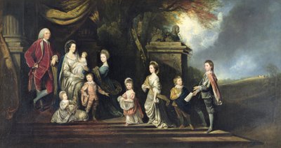 João 2 ° Conde de Egmont (1711-1770) e Sua Família, c.1770 de Hugh Barron