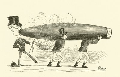 Fumar charutos (gravura) de Hugh Rowley