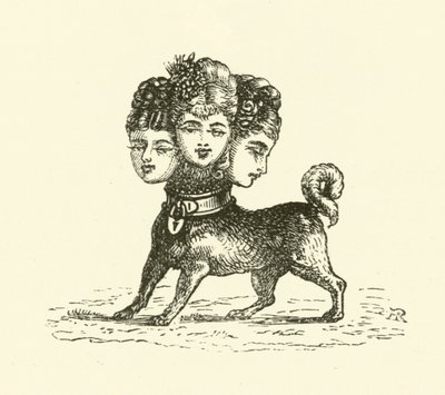 Fêmea Cerberus (gravura) de Hugh Rowley