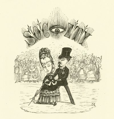 Sociedade, com um grande OLHO (gravura) de Hugh Rowley