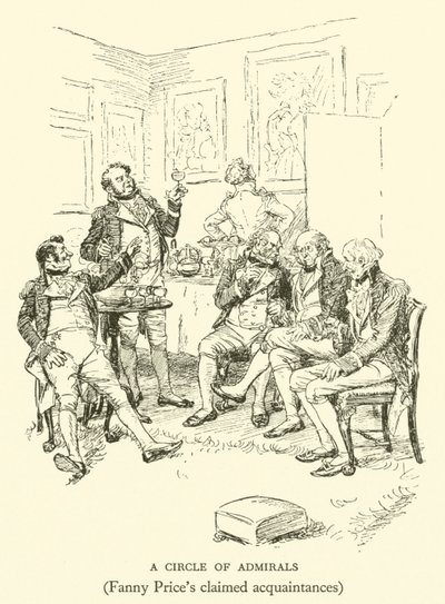 Um Círculo de Almirantes, conhecidos de Fanny Price (gravura) de Hugh Thomson