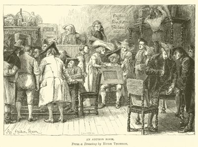 Uma sala de leilão de Hugh Thomson