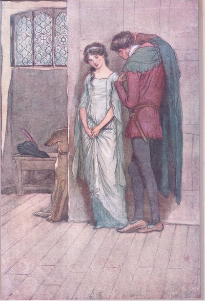 E são as próprias riquezas de ti mesmo que agora viso, ilustração de The Merry Wives of Windsor, 1910 de Hugh Thomson