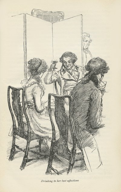 Bebendo para suas melhores afeições, 1896 de Hugh Thomson