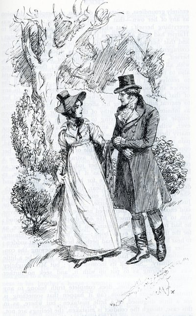 "Emma et Mr Knightley" (ilustração) de Hugh Thomson