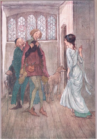 Eu tive um pai Mistress Anne: meu tio pode dizer-lhe boas brincadeiras dele, ilustração de The Merry Wives of Windsor, 1910 de Hugh Thomson