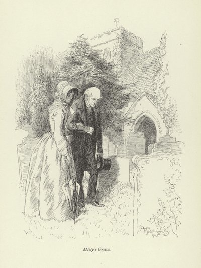 Ilustração para Amos Barton de George Eliot de Hugh Thomson