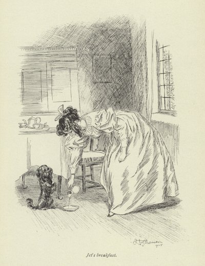 Ilustração para Amos Barton de George Eliot de Hugh Thomson