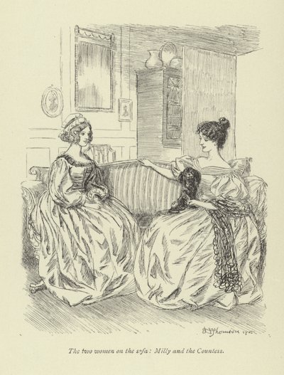 Ilustração para Amos Barton de George Eliot de Hugh Thomson