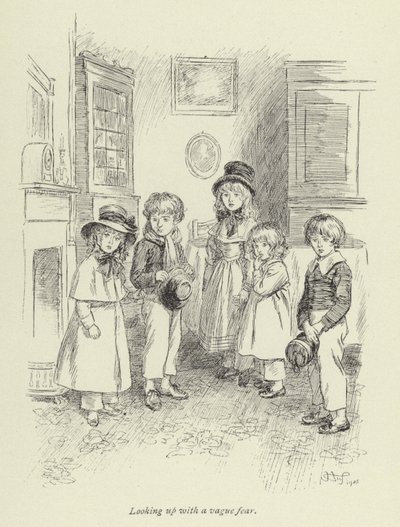 Ilustração para Amos Barton de George Eliot de Hugh Thomson