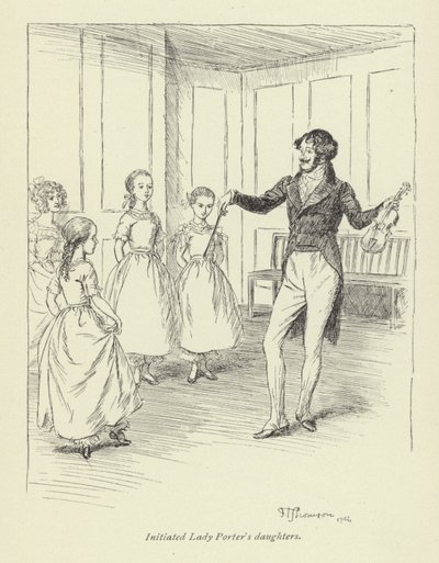 Ilustração para Amos Barton de George Eliot de Hugh Thomson