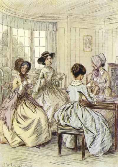 Ilustração para Amos Barton de George Eliot de Hugh Thomson