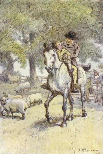Ilustração para Amos Barton de George Eliot de Hugh Thomson