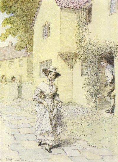 Ilustração para Amos Barton de George Eliot de Hugh Thomson