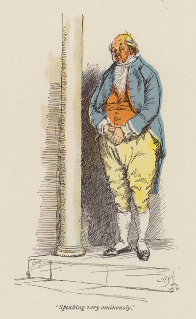 Ilustração para Cranford por Mrs Gaskell (gravura colorida) de Hugh Thomson