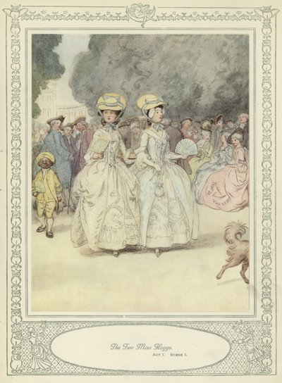 Ilustração para Goldsmith&39;s Stoops to Conquer de Hugh Thomson