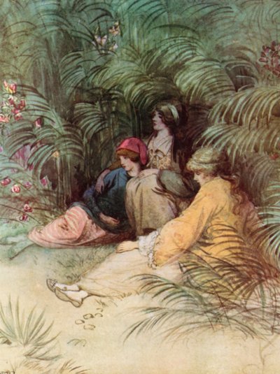 Ilustração para JM Barrie "s O Crichton Admirável de Hugh Thomson