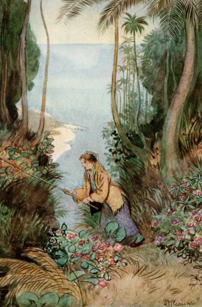 Ilustração para JM Barries O Crichton Admirável de Hugh Thomson