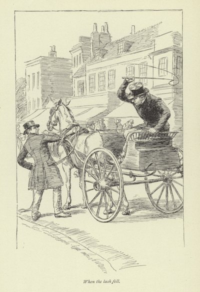 Ilustração para Janets Arrependimento por George Eliot de Hugh Thomson