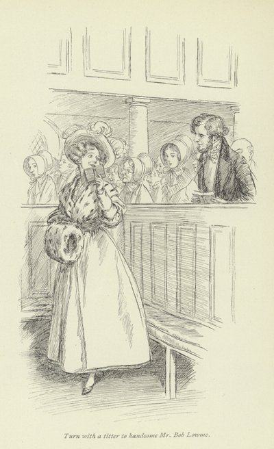 Ilustração para Janets Arrependimento por George Eliot de Hugh Thomson