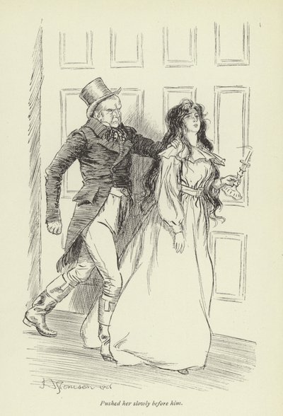 Ilustração para Janets Arrependimento por George Eliot de Hugh Thomson