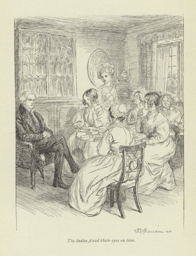 Ilustração para Janets Arrependimento por George Eliot de Hugh Thomson