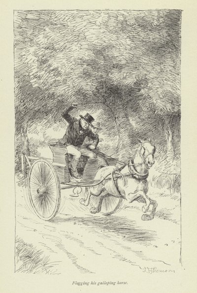 Ilustração para Janets Arrependimento por George Eliot de Hugh Thomson