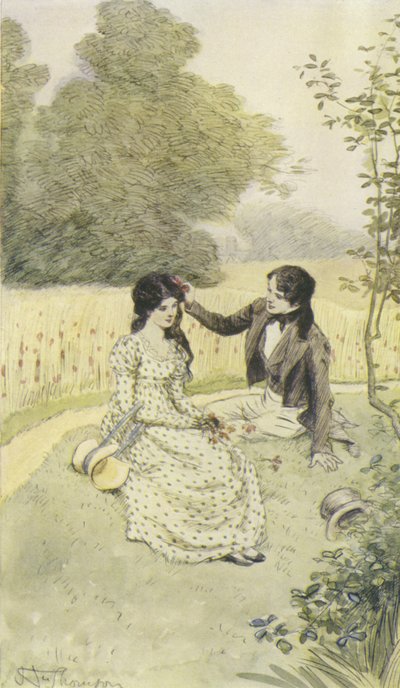 Ilustração para Janets Arrependimento por George Eliot de Hugh Thomson