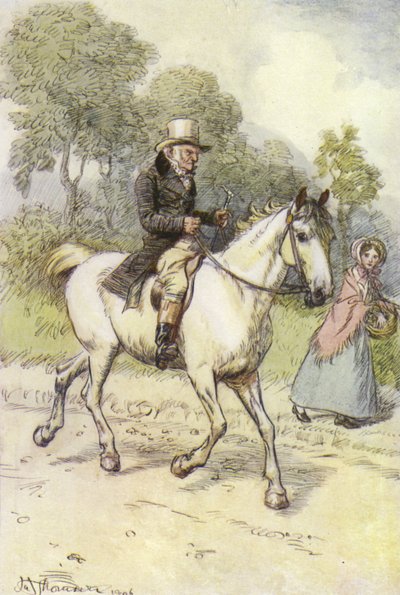 Ilustração para Janets Arrependimento por George Eliot de Hugh Thomson