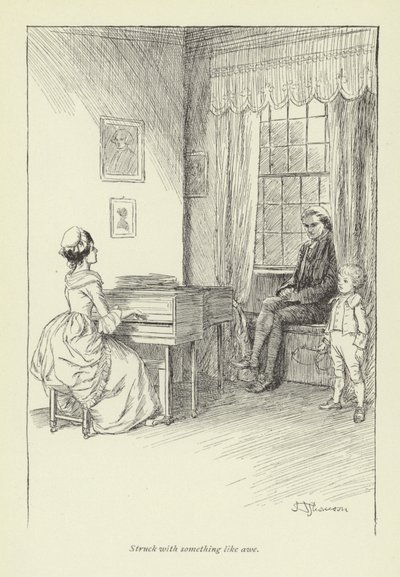 Ilustração para o Sr. Gilfils Love Story por George Eliot de Hugh Thomson