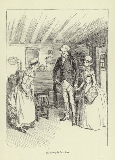 Ilustração para o Sr. Gilfils Love Story por George Eliot de Hugh Thomson