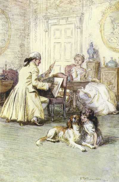 Ilustração para o Sr. Gilfils Love Story por George Eliot de Hugh Thomson