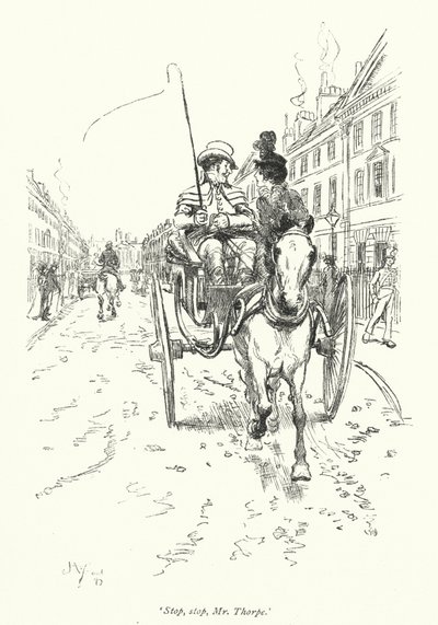Ilustração para Northanger Abbey de Jane Austen (litho) de Hugh Thomson