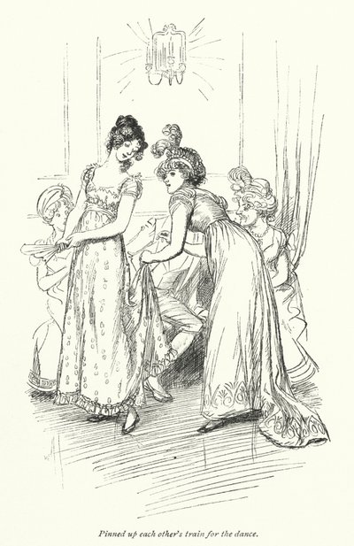Ilustração para Northanger Abbey de Jane Austen (litho) de Hugh Thomson